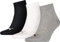 PUMA Plain 3P Quarter Socke, Mehrfarbig (Grey/White/Black), 39-42