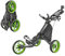 CaddyTek EZ Tour Quickfold Deluxe 3-Rad Golftrolley Golfcaddy komplett mit Kühltasche - Modell 2020 (schwarz-grün)