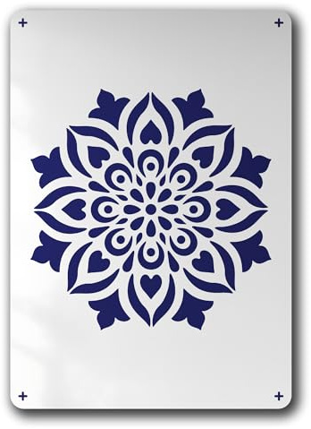 Schablone Oriental Mandala Blume Flower - BE92