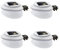 Solar Fence Gutter Lights, AVEKI 9 LEDs Solar Powered Garden Outdoor Lights Waterproof Security Lamp for Outdoor Garden Fence Wall Lobby Pathway (White 4 Pack)