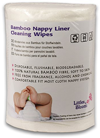 Littles & Bloomz, Flushable Biodegradable Disposable Cloth Nappy Diaper Bamboo Liners