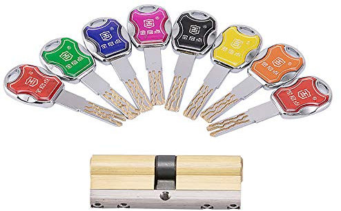 Serrure à Lame Multipiste Avec 8 Clés, Anti-Choc, Perçage et Crochetage, Haute Sécurité Pour Portes