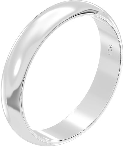 Aeon 925 Sterling Silver Court Wedding Ring – 2mm to 5mm | Comfort Fit for Men & Women | Sizes J-Z | Premium Quality for Life's Special Moments