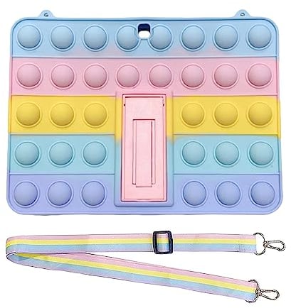 XZC Funda para Samsung Galaxy Tab 4 10.1 SM-T530 T533 T531 T535 Push Pop de Silicona a Prueba de Golpes con Soporte Plegable y cordón (para Samsung Galaxy Tab 4 10.1)