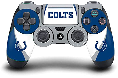 Head Case Designs Offizielle NFL Seitendetails Indianapolis Colts Vinyl Haut Gaming Aufkleber Abziehbild Abdeckung kompatibel mit Sony PlayStation 4 PS4 DualShock 4 Controller