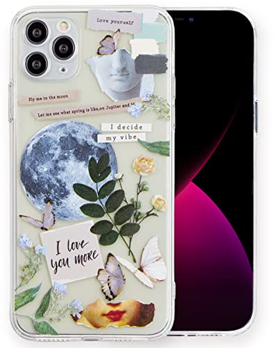 INLOYGEM Handyhülle für iPhone 11 Pro Max, Stoßfestes Durchsichtig Weiches TPU Silikon Dünne Schutzhülle, mit süßer Muster Bedruckt Handy Hülle für Apple iPhone 11 Pro Max 6.5 Vintage Art