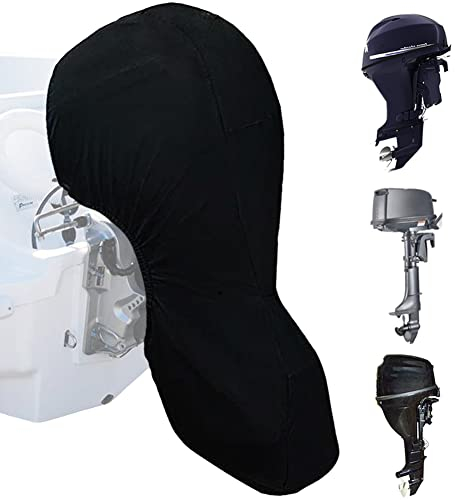 Außenborder Abdeckung Bootsmotorabdeckung, 420D Außenborder Schutzhülle mit UV-Beschichtung, Wasserdicht Persenning für Außenbordmotor, Aussenborder Abdeckhaube Outboard Engine Cover (175-225 PS)