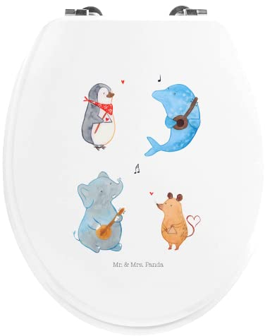 Mr. & Mrs. Panda Motiv WC Sitz Big Band - Geschenk, Klodeckel, Gute Laune, lustige Sprüche, Klobrille, Delfin, Tiere, Tiermotive, Toilettendeckel,