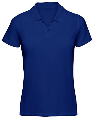 CHEMAGLIETTE! Polo Donna Manica Corta - Maglia Abbigliamento da Lavoro, T Shirt 100% Cotone Piquet, Maglietta Tinta Unita con Colletto e Bottoni