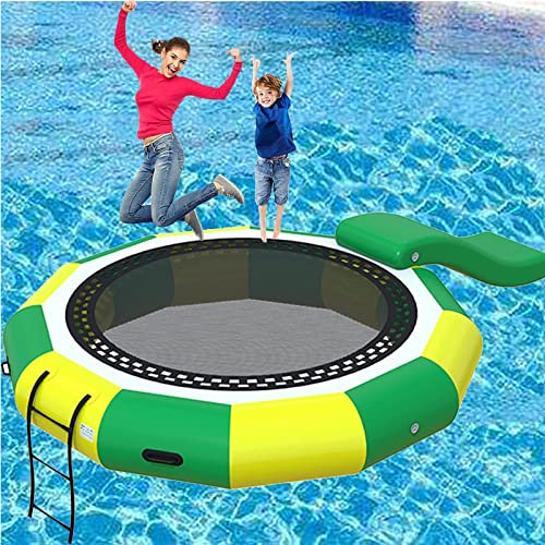 2.5M/8.2Ft Floating Inflatable Water Trampoline Inflatable Slide Adult Child Water Play Toys Lake Sea Pool Bouncing Platform,2.5m