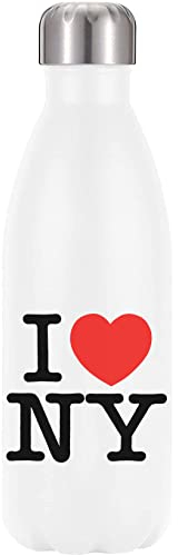 I Love NY I Love New York Bouteille d'eau Thermale isolée sous Vide Blanc
