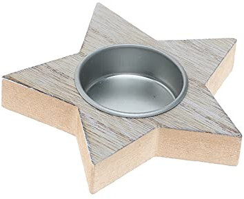 Weihnachtskerze aus Holz mit Schneeflocken, Weihnachtsbaumkerze, fünfzackiger Stern, Kerzenständer, Fenster, Desktop-Dekoration, Szene, Weihnachtsatmosphäre, Kerzenständer, Kerzenhalter (A,