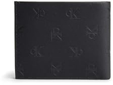 Calvin Klein Herren Monogram Soft Bifold W/Coin AOP K50K510139 Geldbörsen, Schwarz (Mono Allover)