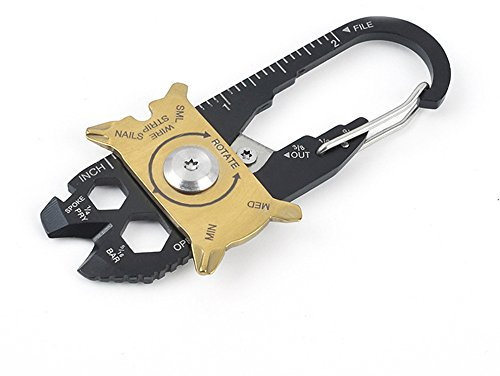 20in1 Werkzeug Multitool Öffner Schlüsselanhänger Karabiner Outdoor Lineal in CM Schraubendreher Fahrrad Messer Hobby Outdoor Zelt