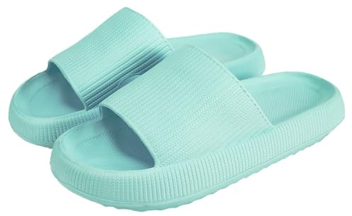 KEYUSHOP Cozislides Original Badeschuhe Damen Herren Kinder Super Weich Schlappi Schlappen Rutschfest Badelatschen Sommer Wolkenschuhe Hausschuhe Cozy Slides Plattform Badeschlappen Strand Flip Flops