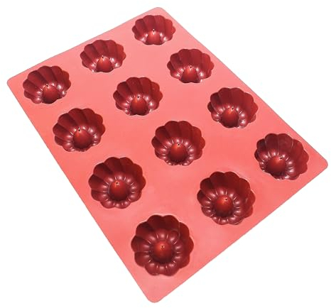 Maé - Moule Kougelhopf 12 Alvéoles - Silicone Alimentaire Premium Anti-Adhérent - Souple, Démoulage Facile et Net - Résistant Températures -45°C / +280°C - 64ml