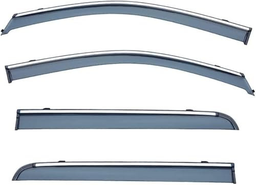 Windabweiser Auto Regenabweiser Regenschutz 4-teilig für Nissan Navara 2017-2022 Seitenscheiben vorn und hinten Belüfteter UV-Schutz