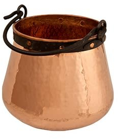 ich-zapfe.de Kupferkessel - mit Eisengriff, Handgefertigt