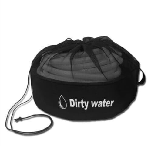Hoquare RV Hose Storage Bag, Waterproof RV Hose Organizer Bag, Caravan Camping Cable Organizer, Storage Equipment Organizer Bags for Electrical Cords Fresh Water Hoses Sewer Hoses (Black)