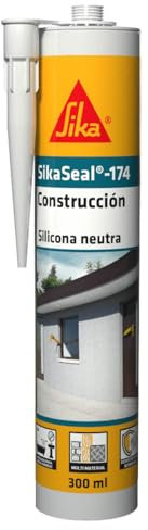SIKA - Silicona neutra - SikaSeal 174 Construcción - Marrón - Sellador de silicona para marcos de puertas y ventanas - Muy bajo olor - 300ml