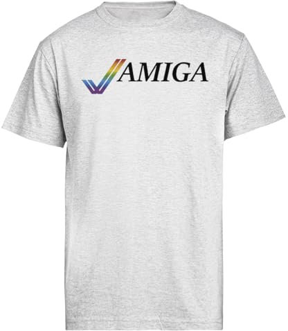 Amiga Illustrated Graues Kurzarm-T-Shirt für Herren