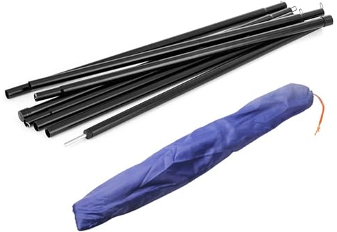 Vordachstangen-Set 2 Teile/Satz Zeltstange 2 Meter Campingzeltstange 16 mm Zeltstützstange Outdoor Camping Baldachin Markisenrahmen Zubehör ZeltgestäNge