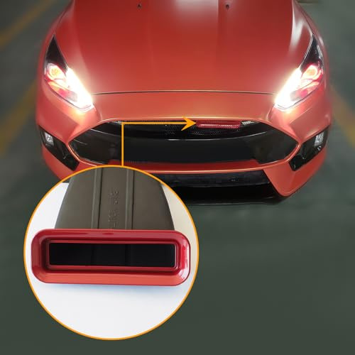 KNSPEC Air Intake Snorkel Compatible With 2012-2018 Focus MK3.5 ST RS Intake Duct Vents, Short Ram Cold Air Intake Kits, Focus ST Performance Big Mouth Red