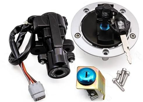 Zündschalter Motorrad Für Suzuki Für GSXR 600 750 Für GSXR600 GSXR750 Motorrad Zündschloss Montage Tankdeckel Schloss Tankdeckel Motor Haken Locking Key Zündschloss Motorrad
