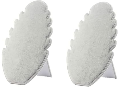 Acrylic Lot de 2 présentoirs pour collier en velours, porte-colliers pour présentoir, présentoir, porte-organisateur pour bijoux, accrocher des colliers pour bijoux (gris)