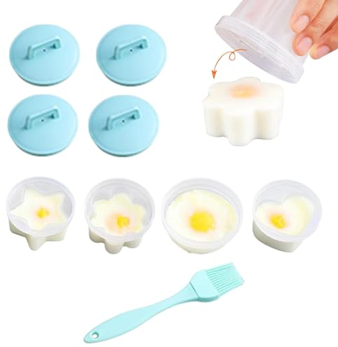 Cuociuova singolo | Cuociuova antiaderente in silicone | Gadget da cucina, senza guscio, senza guscio per uova in camicia, stampo per bollire le uova, per cuocere uova sode, uova sode per la colazione