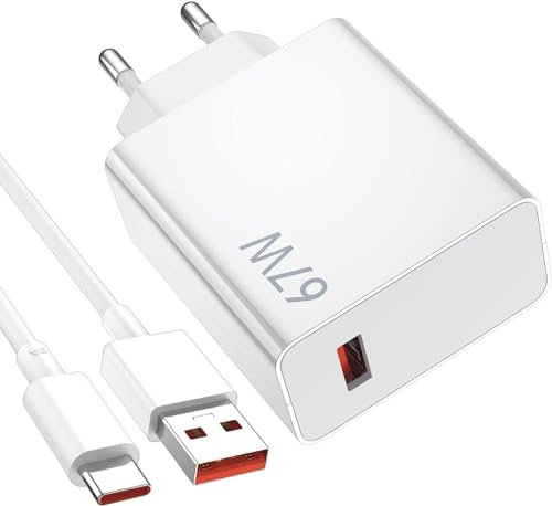 Cargador USB 33w para Smartphone Xiaomi Redmi y Cable USB C de 1M, Adaptador de pared Turbo con 13T/ 13/ 12S Ultra/ 13 Lite/ 12X/ 11T,Note 13Pro/12Pro/11Pro,11S 11 Ultra,Poco F5 X5 Pro