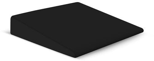 Goliez Keilkissen Sitzkeilkissen Autositzkissen Sitzkissen Bürostuhlkissen Schwarz, 36x38x8 cm (Schwarz)