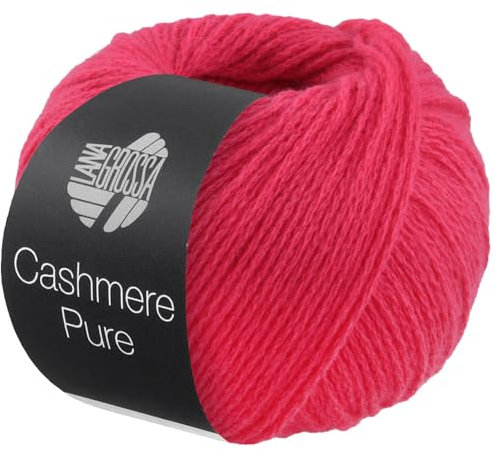 LANA GROSSA Cashmere Pure | Klassisch verzwirntes reines Kaschmirgarn | Handstrickgarn aus 100% Kaschmir | 25g Wolle zum Stricken & Häkeln | 115m Garn FB 18