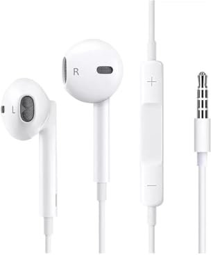 AuraFlow Headphones Earphones Wired for iPhone, iPad, Android, Computer, 3.5mm Jack