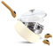 MENASTYL - Set culinaire multi-usages amovible Crème 28cm en aluminium - Ustensile tout-en-un compatible tous feux et lave-vaisselle - Revêtement en céramique - 6020897