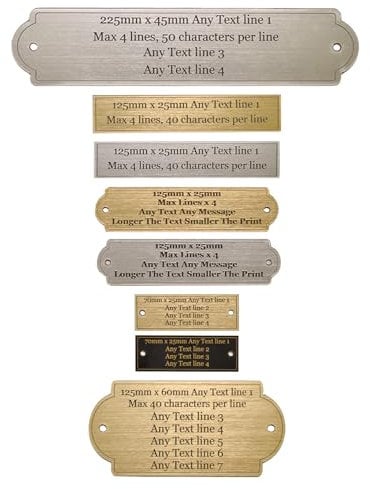Personalised Premium Quality Acrylic Custom Name Engraved Brass/Silver Finish