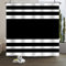 Xiaoterna Streifen Duschvorhang Weiß und Schwarz gestreift Duschvorhang Symmetrisch Gerade Zebra-Linien Einfach einfarbig Badezimmer Vorhang Maschinenwaschbar Wasserdichter Stoff 180x180cm