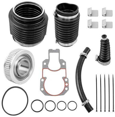 ATRACYPART Transom Seal Bearing Bellows Repair Kit - Compatible with MerCruiser Alpha One Gen 2 1991 and Up Stern with Gimbal Bearing and Exhaust Bellow Kit 30-803099T1 For alpha 1 gen 2 bellows kit