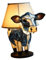Milageto USB Schreibtisch Licht Tier Tisch Lampe Dekor Kuh Nachttisch Lampe Umgebungs Licht für Esstisch Wohnzimmer Flur Nachttisch, S