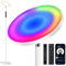 OUTON Stehlampe LED Dimmbar 36W 3000 Lumen,Deckenfluter Stehleuchte mit 24 Dynamische RGB-Modi & 8 Statische RGB-Modi, Fernbedienung & Touch-Steuerung,1H Timer Stehlampe für Wohnzimmer Büro, Weiß