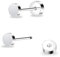 ZDE Women Earrings Flat Back Dot Titanium Hypoallergenic Cartilage Earrings Studs for Sensitive Ears Simple Classic 3mm Screw On Stud Earring (Silver, 3MM)