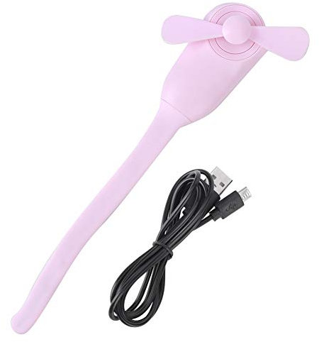 TeamSky Mini Fan Handheld Multifunction Air Circulator for Indoor and Outdoor Use Black Pink