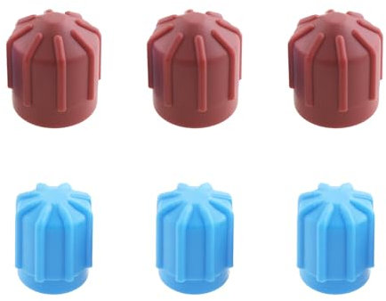 VGOL 6-teiliges R134a-Klimaanlagendeckel für Autos Hoch-/Niederdruck-Klimaanlagenventildeckel Passend für M8-M9-M10-Ventile