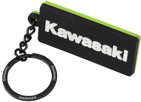 Kawasaki Porte-clés en PVC vert et noir, Vert/noir, 5.5 x 2.5 cm
