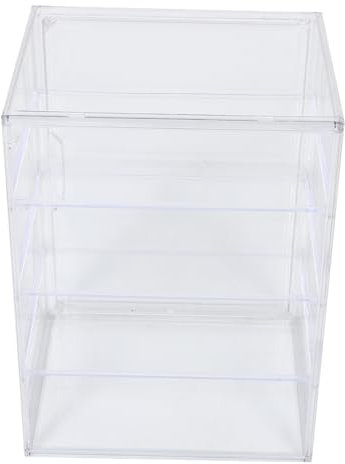COLLBATH 4-stöckige Verstellbare Acryl Gebäckvitrine Mit Magnetischer Tür Für Küchenarbeitsplatte Transparente Brotkasten Aufbewahrung Für Brot Und Gebäck