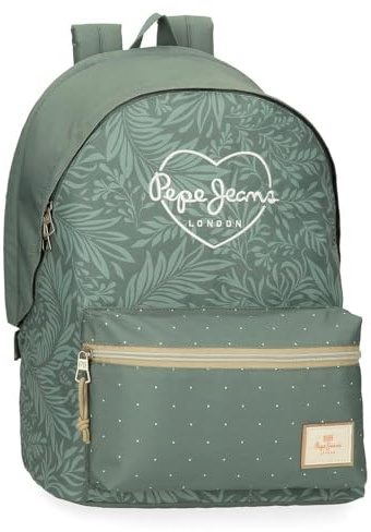 Pepe Jeans Coralie Schulrucksack, Blau, Verstellbare Träger für bequemes Tragen, Mehrere Fächer, Joumma Bags