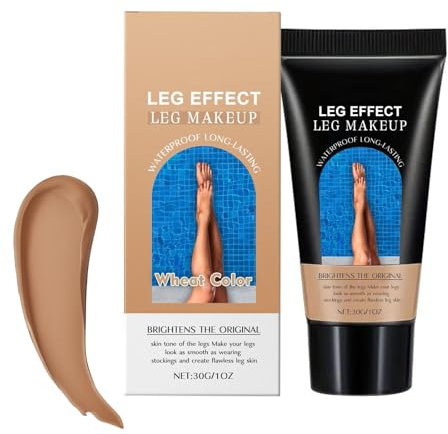 Wasserfest Bein-Make-up ohne Übertragung, Tattoo Abdecken Wasserfest, Make-up für Beine, Make-up zum Abdecken von Narben an Beinen und Körper, Wasserdichte Grundierung für Körper Make Up (#02, 30g)
