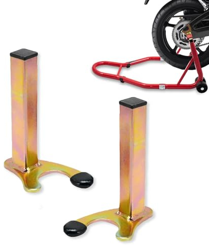 CeyKvo Motorrad Montageständer Set – Universeller Adapter für Hinterrad-Klauenaufnahme & Gabel, inkl. Schwingenadapter und Stativhaken – Passt zu Motorradhebern und Vierkantrohr-Heckständern