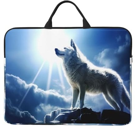 Snow Wolf At The Peak Laptop Sleeve Case 14 Inch Laptop Sleeve Computer Carrying Bag Applies To 14 Notebooks