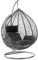 Rattan Swing Egg Chair Garden Swing Chair Patio Hanging Chair Indoor/Outdoor Hanging Hammock with Cushion (black chair-black)
